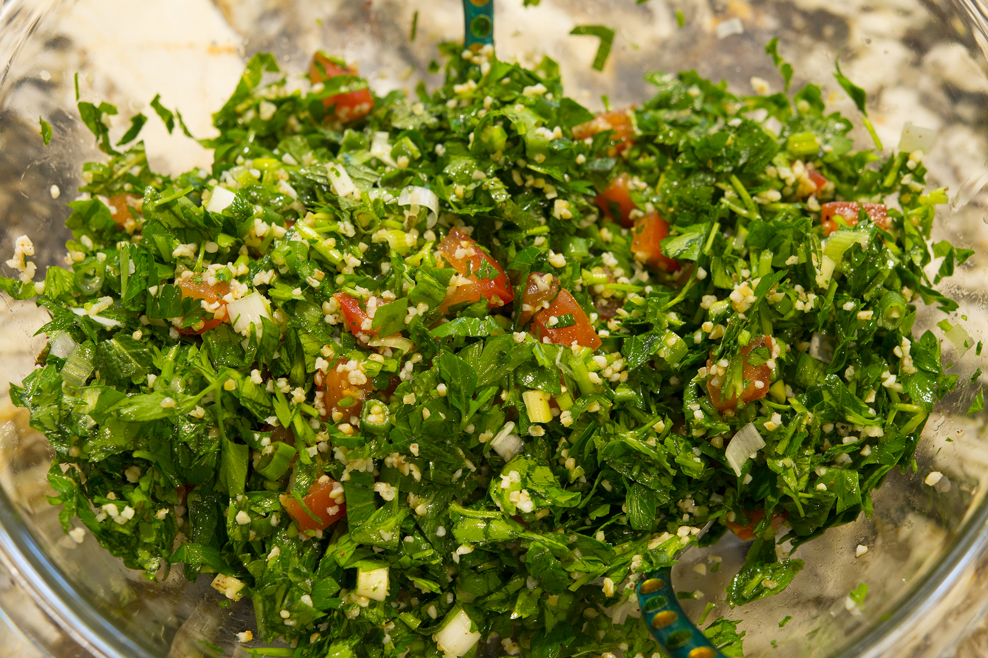 Easy to make Tabouleh - Parsley & Mint Salad - Kravings Food Adventures