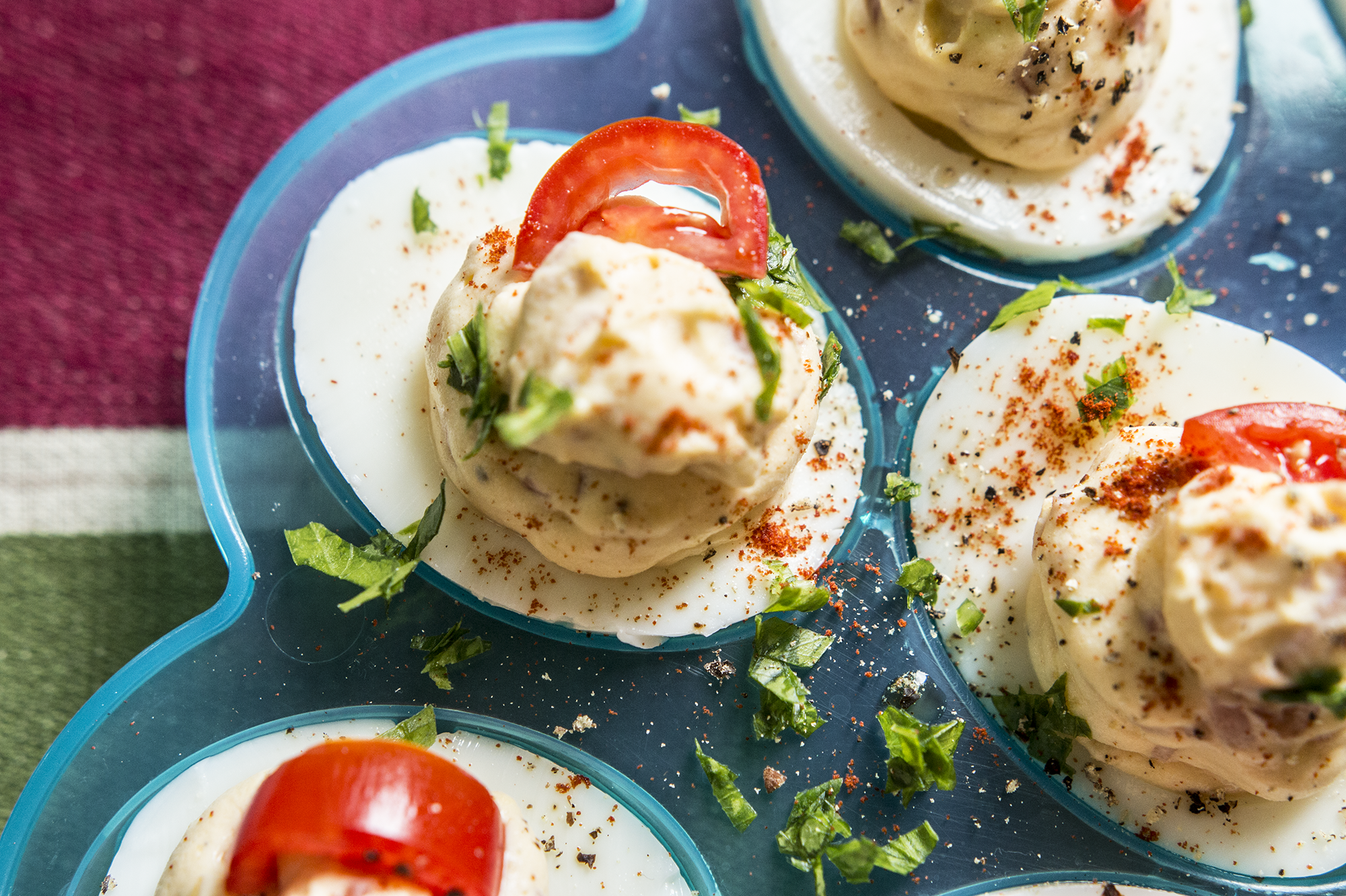 Low Calorie Deviled Eggs with Turkey Bacon & Sour Cream ...