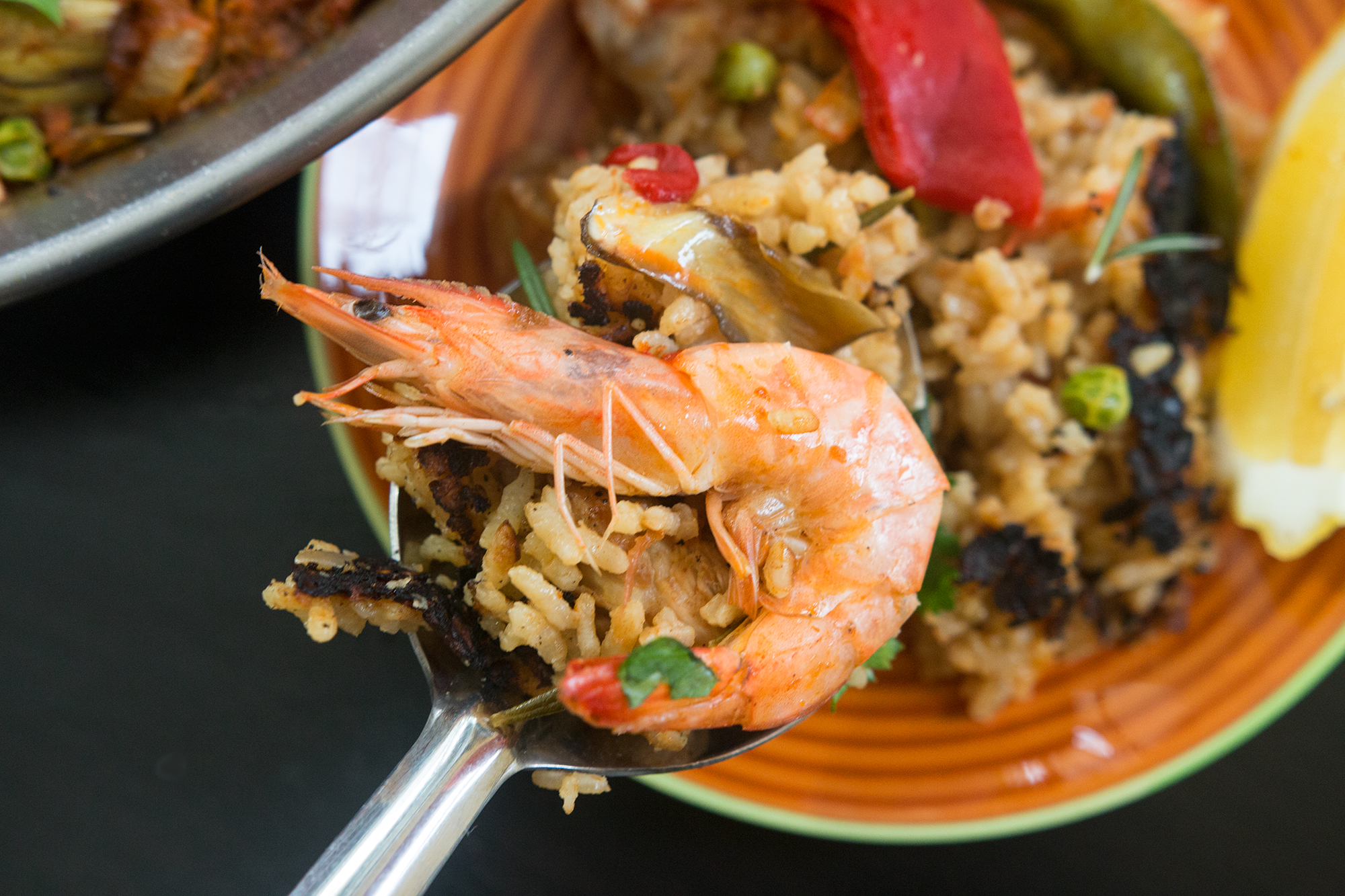 PAELLA - Chicken and Shrimp with SAFFRON and BOMBA rice