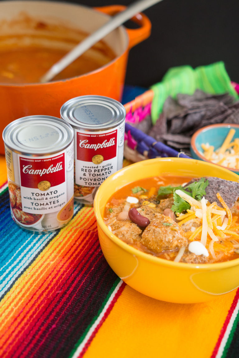 Fiesta Meatball Soup - Kravings Food Adventures