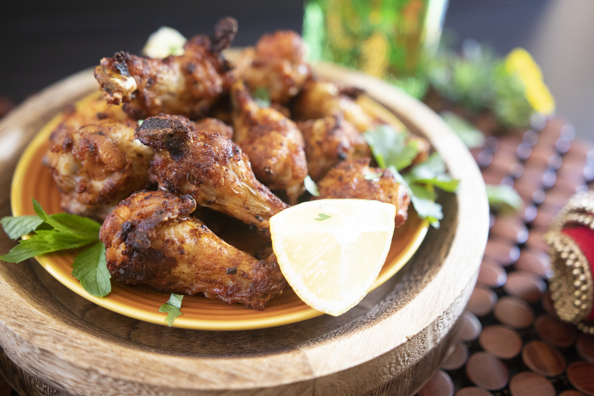 Tandoori Chicken Wings - Air fried - Kravings Food Adventures