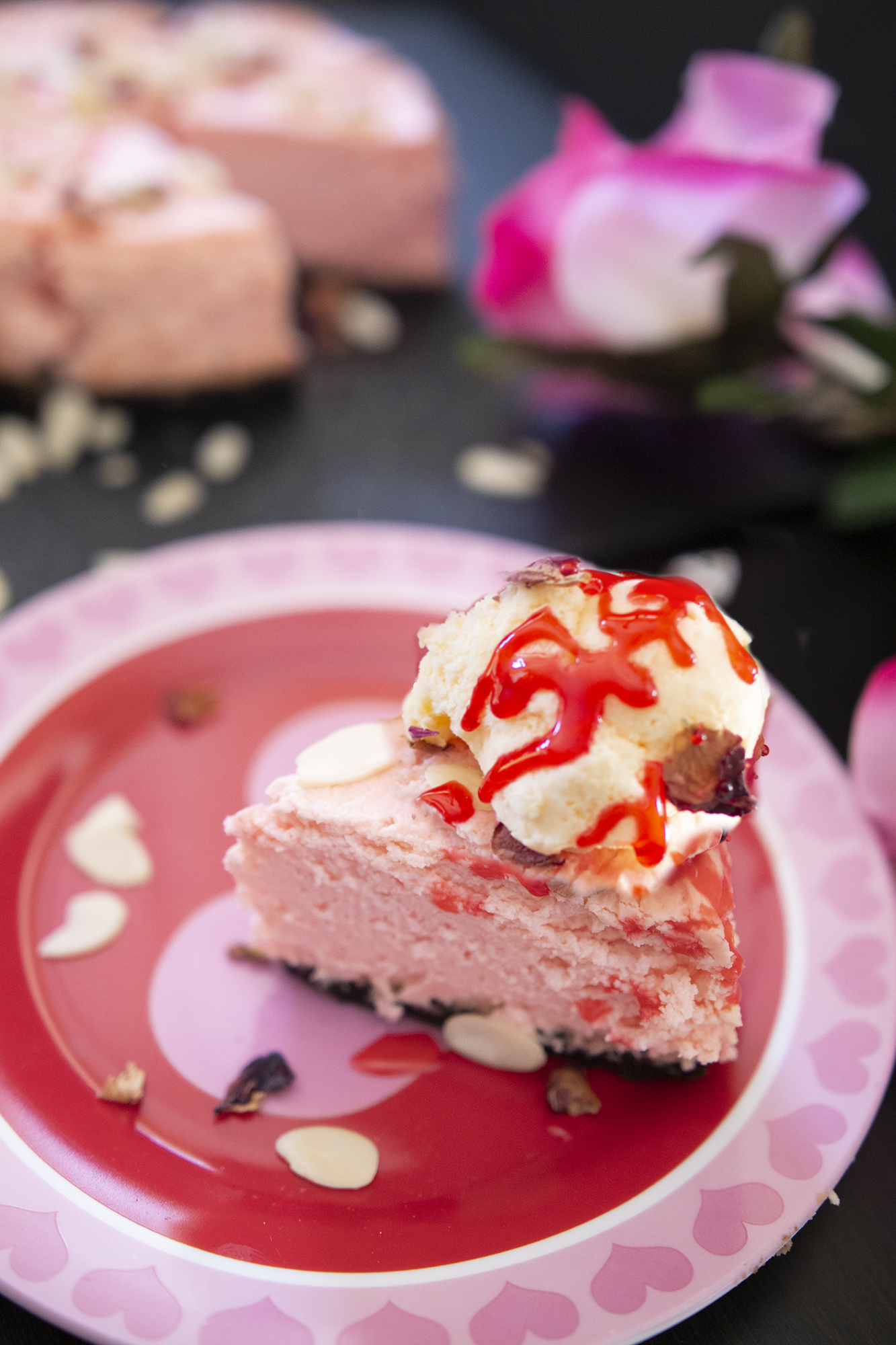 Rose Cheesecake - Kravings Food Adventures