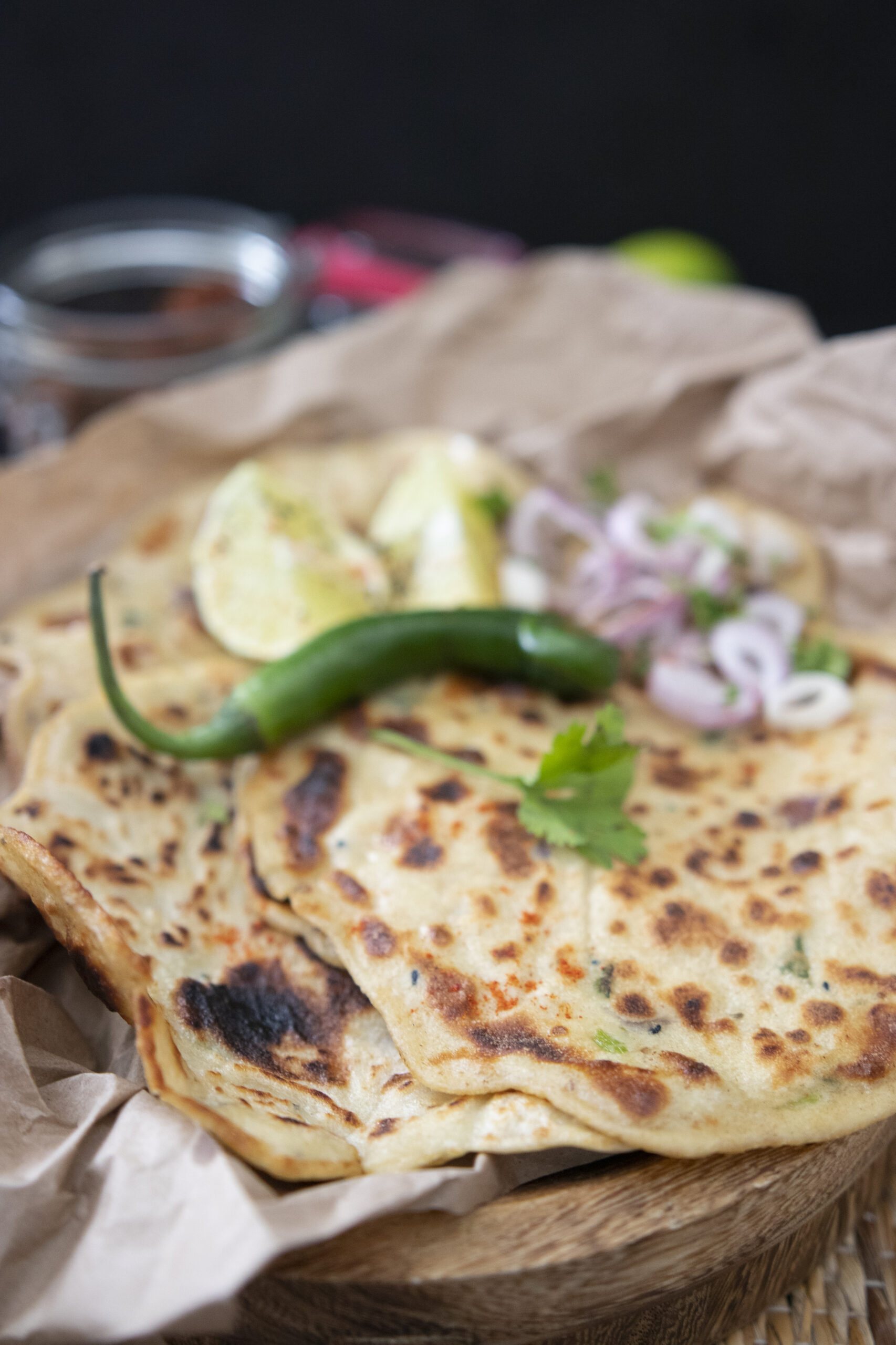 Parathas made with a liquid dough